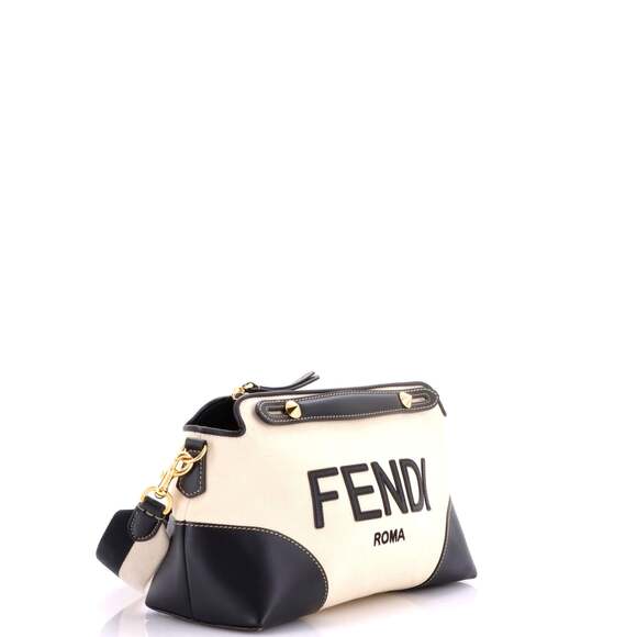 Fendi Logo By The Way Satchel Canvas #241936F12B - Picture 2 of 7
